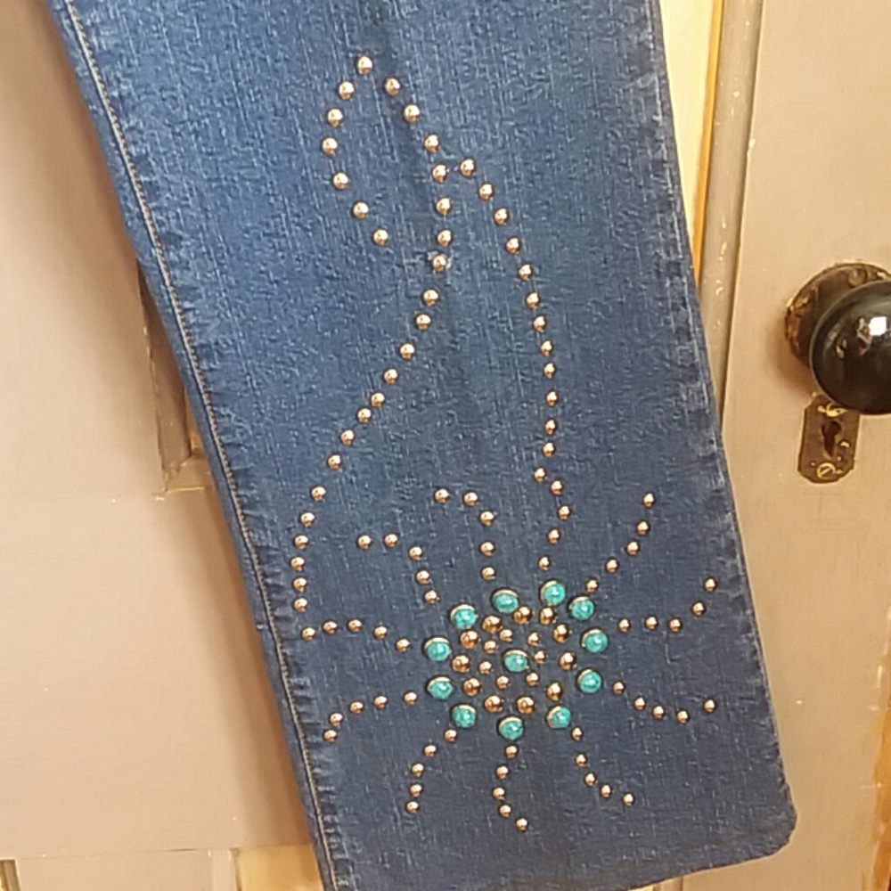 Not Your Daughter's Jeans With Turquoise Studs - Picture 2 of 8